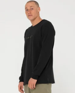Clearance Short Cut Waffle Long Sleeve Tee Mens Tees