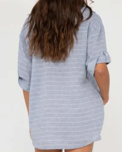 Best Siena Striped Oversized Shirt Womens Overswim