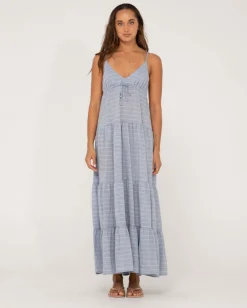 New Siena Striped Tiered Maxi Dress Womens Maxi Dresses