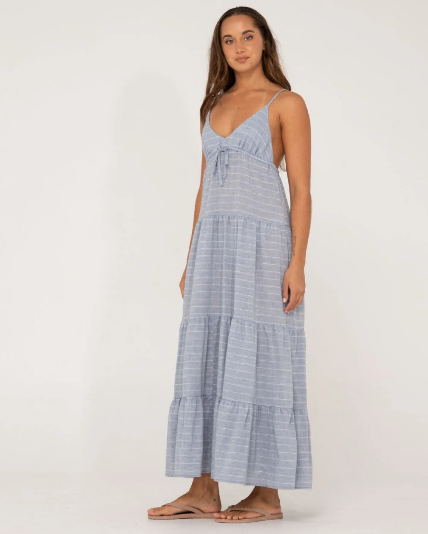 New Siena Striped Tiered Maxi Dress Womens Maxi Dresses