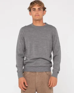 Sale Slung Lightweight Wool Crew Knit Mens Knitwear