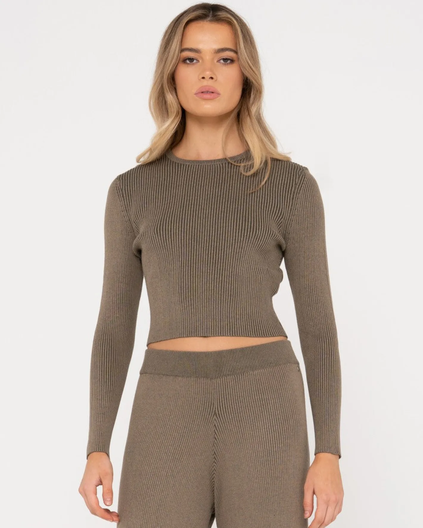 Cheap Solace Long Sleeve Knit Top Womens Hoodies & Fleece