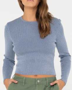 New Solace Long Sleeve Knit Top Womens Hoodies & Fleece