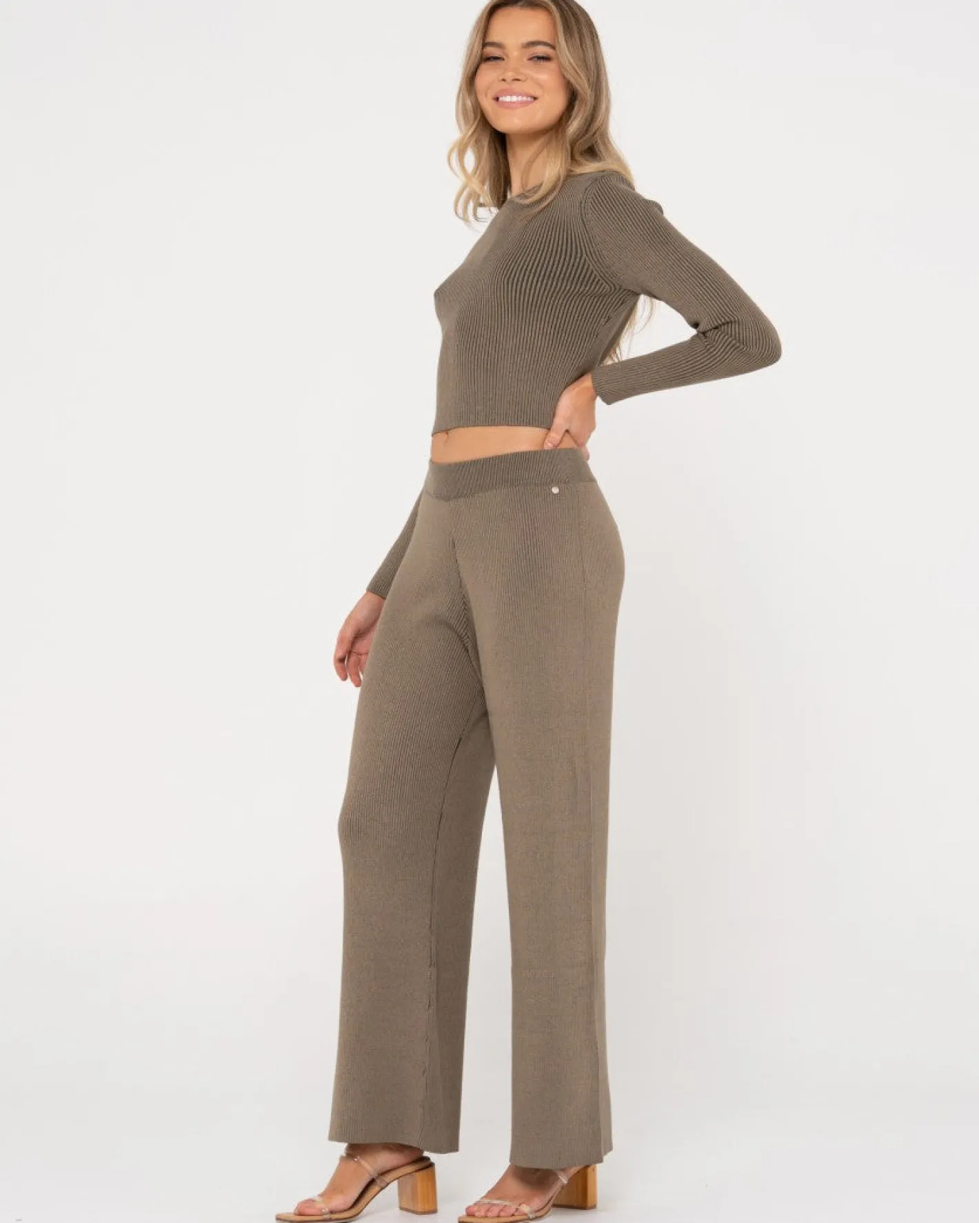 Outlet Solace Wide Leg Knit Lounge Pant Womens Pants
