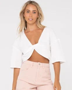 Best Somewhere Twisted Reversible Top Womens Fashion Tops