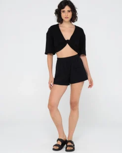 Hot Somewhere Twisted Reversible Top Womens Fashion Tops
