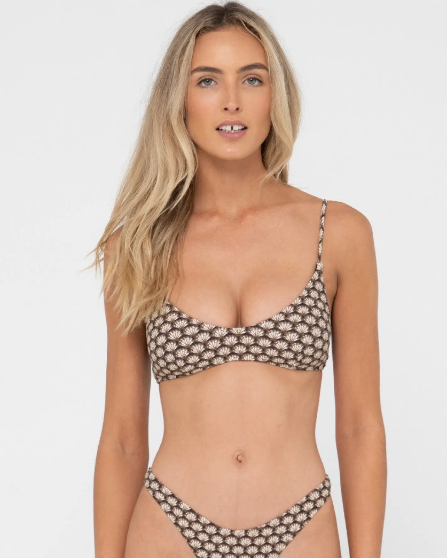 Online Sorrento Shell Printed Bralette Bikini Top Womens Bikinis