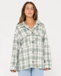 Clearance Stemming Oversized Plaid Shirt Womens Shirts