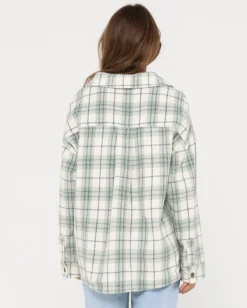 Best Stemming Oversized Plaid Shirt Womens Fashion Tops