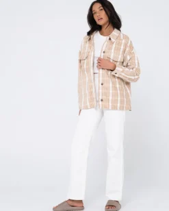 Clearance Stemming Oversized Plaid Shirt Womens Fashion Tops