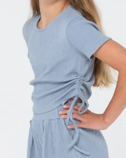 New Stolen Hearts Tie Tee Girls Kids Tops