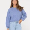 Outlet Sundae Oversized Cropped Crew Neck Womens Knitwear