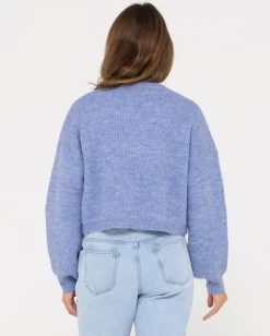 Outlet Sundae Oversized Cropped Crew Neck Womens Knitwear