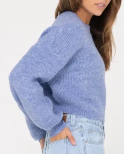 Outlet Sundae Oversized Cropped Crew Neck Womens Knitwear
