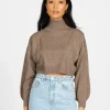 Clearance Sunday High Neck Knit Womens Knitwear