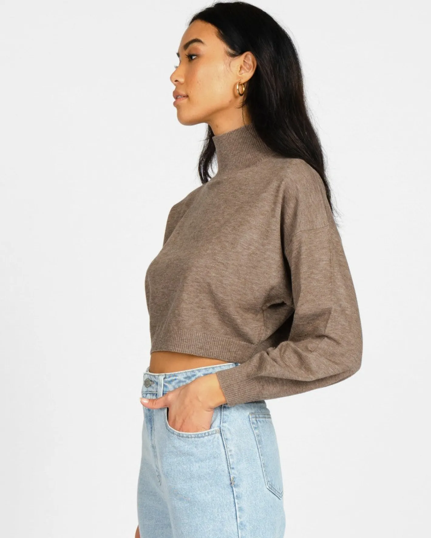 Clearance Sunday High Neck Knit Womens Knitwear
