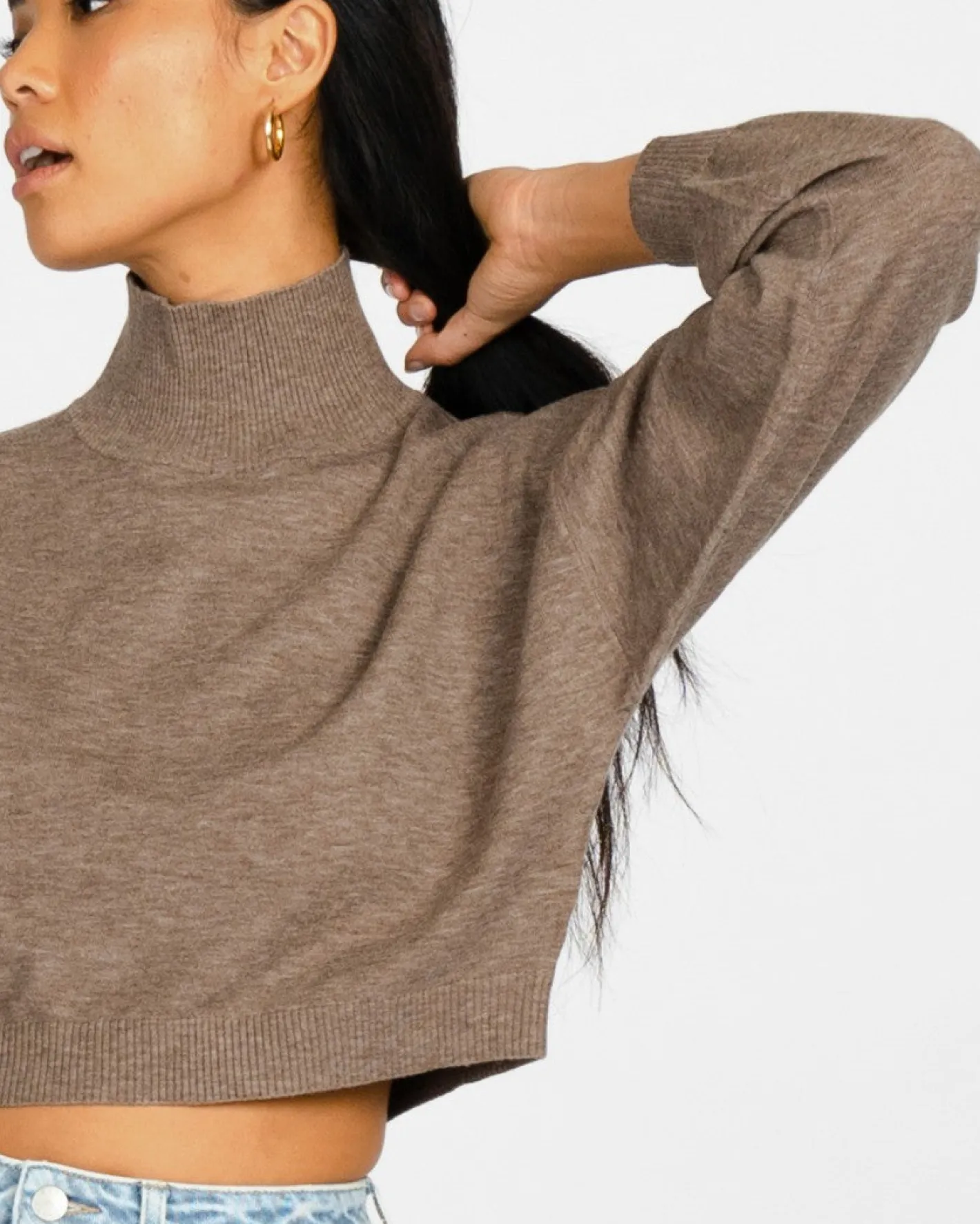 Clearance Sunday High Neck Knit Womens Knitwear