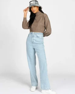 Clearance Sunday High Neck Knit Womens Knitwear