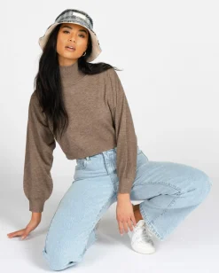 Clearance Sunday High Neck Knit Womens Knitwear