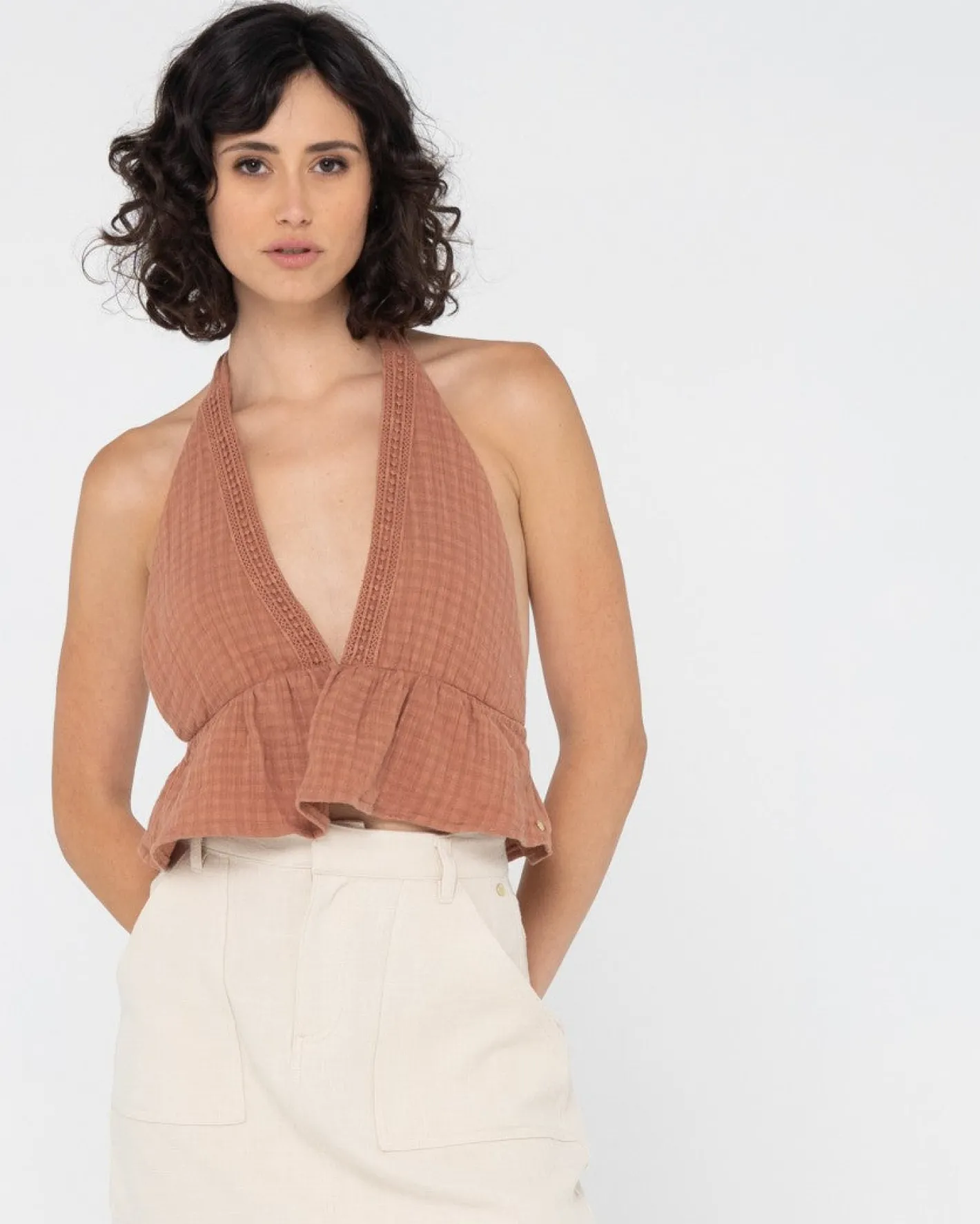 Online Sundowner Halter Top Womens Overswim