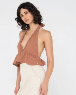 Online Sundowner Halter Top Womens Overswim