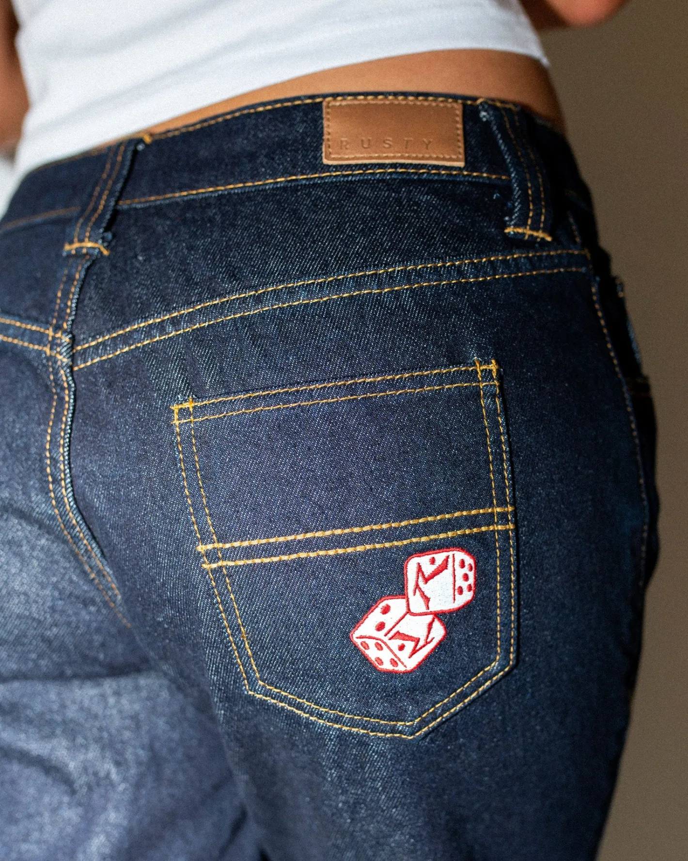 Outlet Super Low Rise Straight Leg Denim Jean Womens Pants