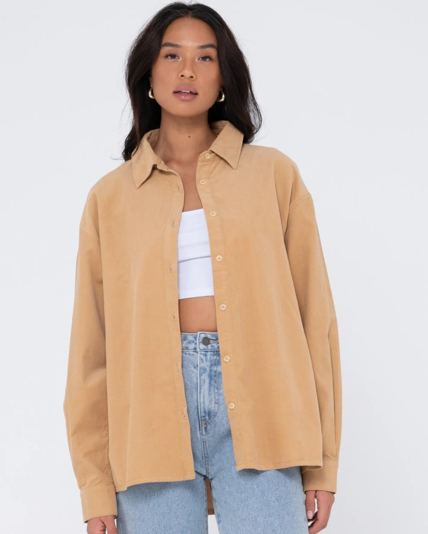 Cheap Tammy Cord Shirt Womens Fashion Tops