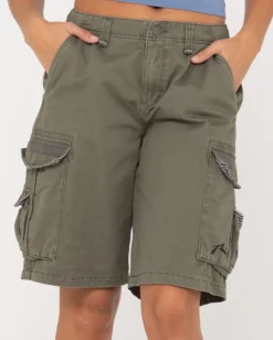 Discount Tank Girl Low Rise Loose Fit Cargo Short Womens Shorts