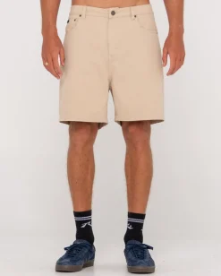 Cheap The Bruce Vintage Wash 5 Pocket Short Mens Shorts