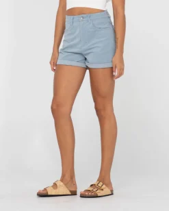 Sale The Secret High Waisted Cord Short Womens Shorts