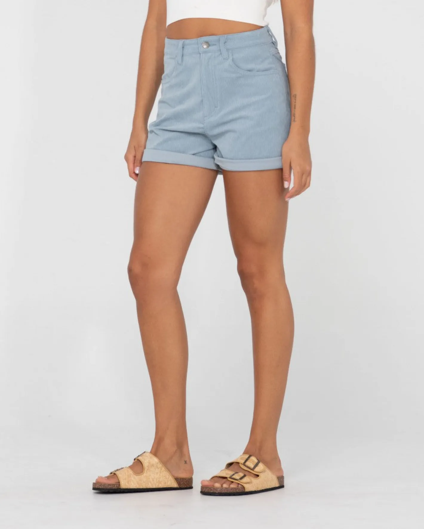 Sale The Secret High Waisted Cord Short Womens Shorts