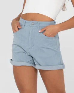 Sale The Secret High Waisted Cord Short Womens Shorts