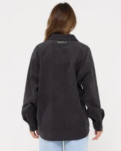 Best Sale The Secret Oversized Cord Shirt Womens Shirts