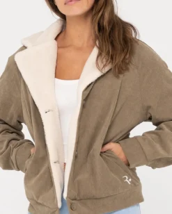 Outlet The Secret Relaxed Fit Cord Jacket Womens Jackets