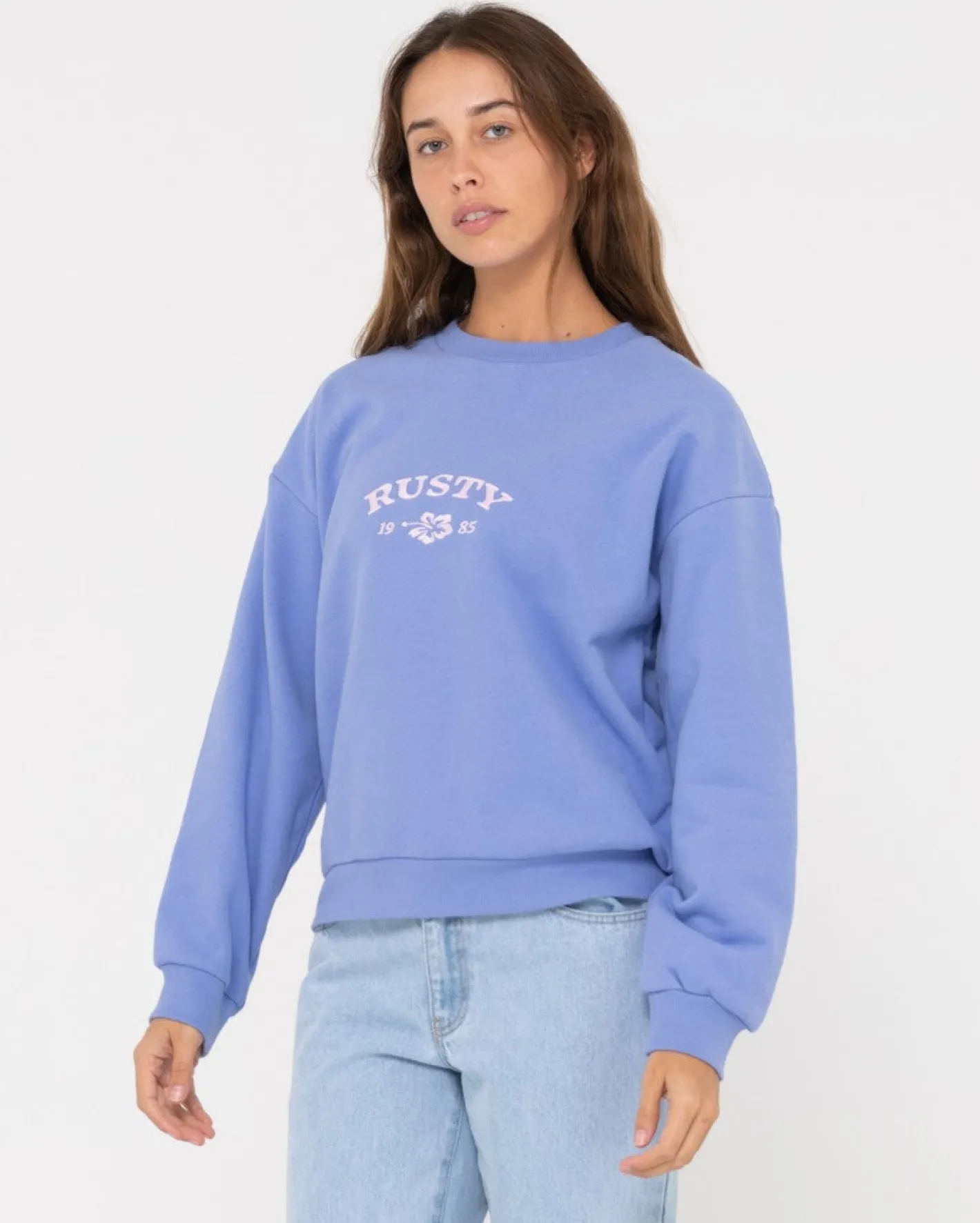 Online Thriving Graphic Relaxed Crew Fleece Womens Hoodies & Fleece
