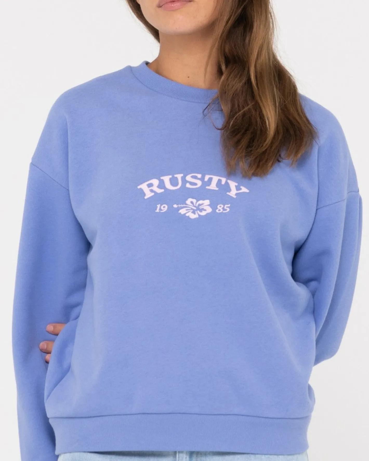 Online Thriving Graphic Relaxed Crew Fleece Womens Hoodies & Fleece