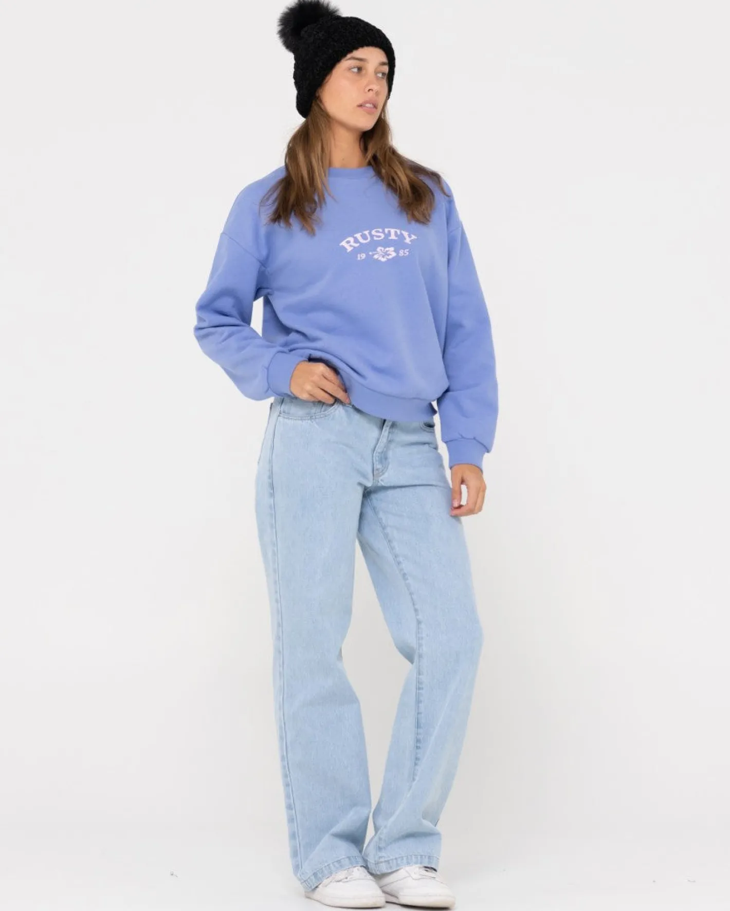 Online Thriving Graphic Relaxed Crew Fleece Womens Hoodies & Fleece