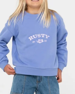 New Thriving Relaxed Crew Fleece Girls Kids Tops
