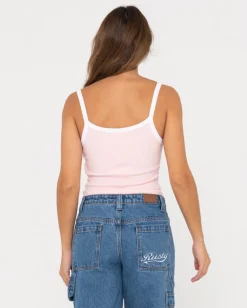 Online Thriving Ribbed Skimmer Length Tank Womens Tees & Tanks
