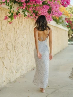 Online Tuscany Silk Maxi Dress Womens Midi Dresses
