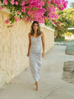 Online Tuscany Silk Maxi Dress Womens Midi Dresses