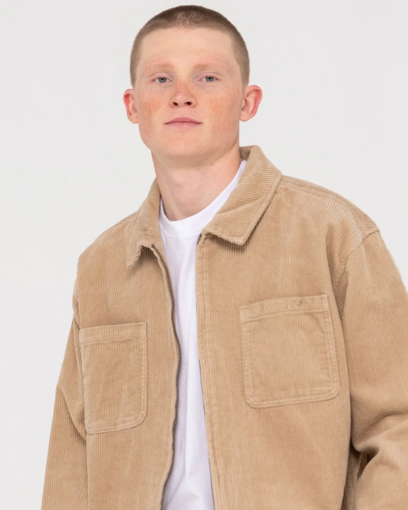 Clearance V8 Coup Cord Zip Up Jacket Mens Jackets
