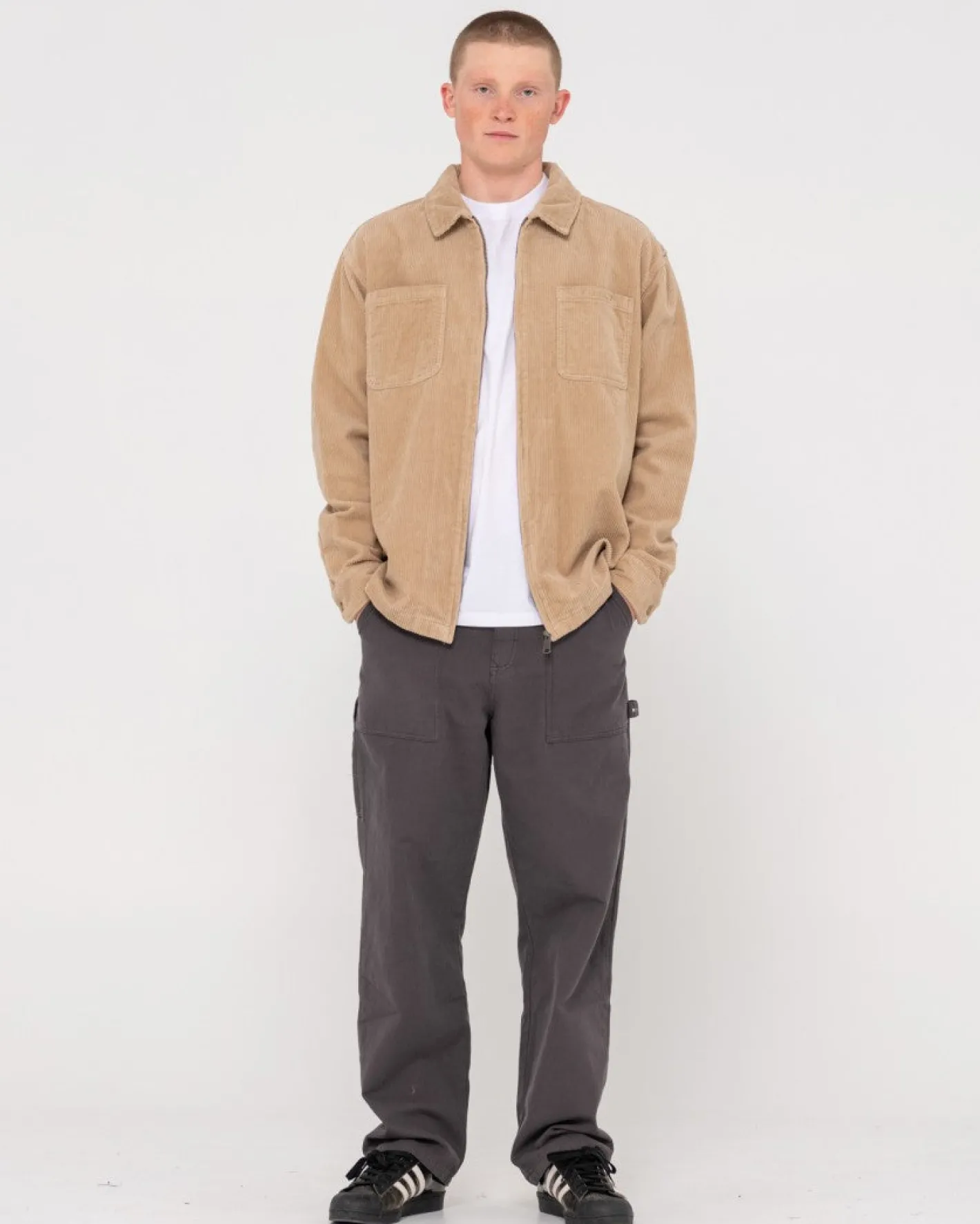 Clearance V8 Coup Cord Zip Up Jacket Mens Jackets
