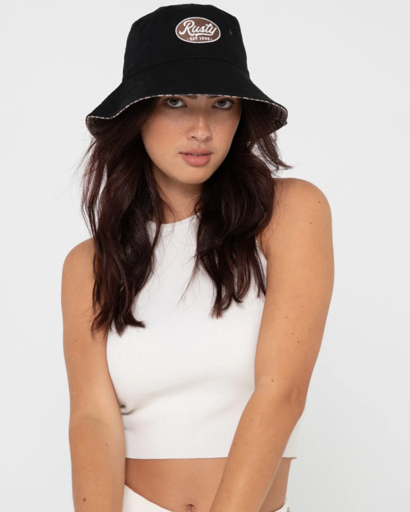 Fashion Vacay Time Reversible Bucket Hat Womens Caps & Hats
