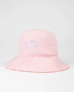 Online Vacay Time Reversible Printed Bucket Hat Womens Caps & Hats