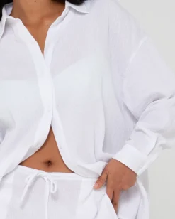 Clearance Vahala Oversized Long Sleeve Shirt Womens Fashion Tops