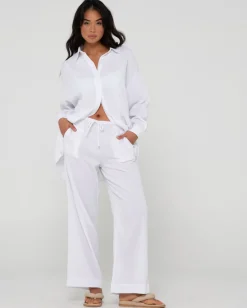 Clearance Vahala Oversized Long Sleeve Shirt Womens Fashion Tops