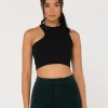 Hot Vicky Cut Out Crop Top Womens Fashion Tops