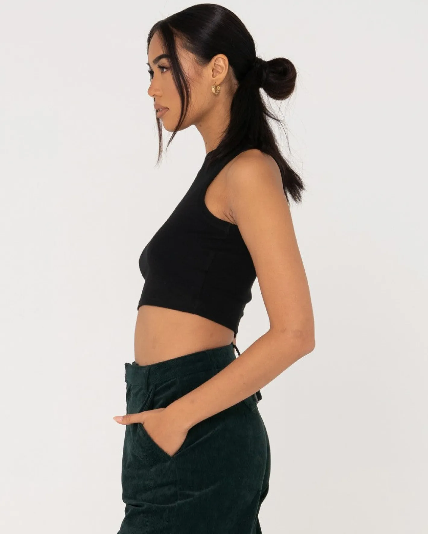 Hot Vicky Cut Out Crop Top Womens Fashion Tops