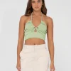 Outlet Vicky Cut Out Halter Crop Top Womens Fashion Tops